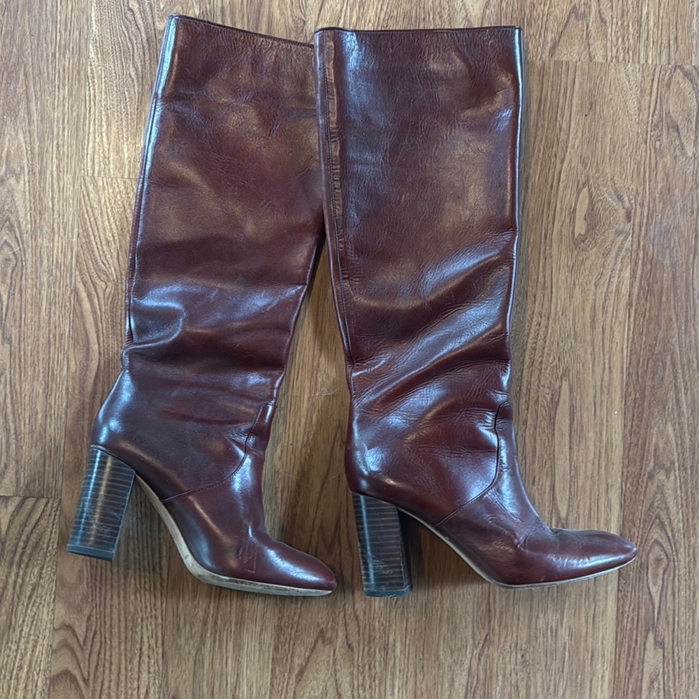 Loeffler Randall Goldy Tall Knee-High Boots Wine